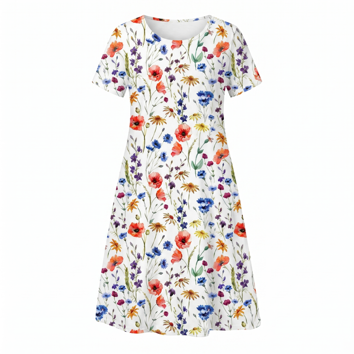 Women's Floral Midi Dress - Casual A-Line Summer Dress for Every Occasion 7