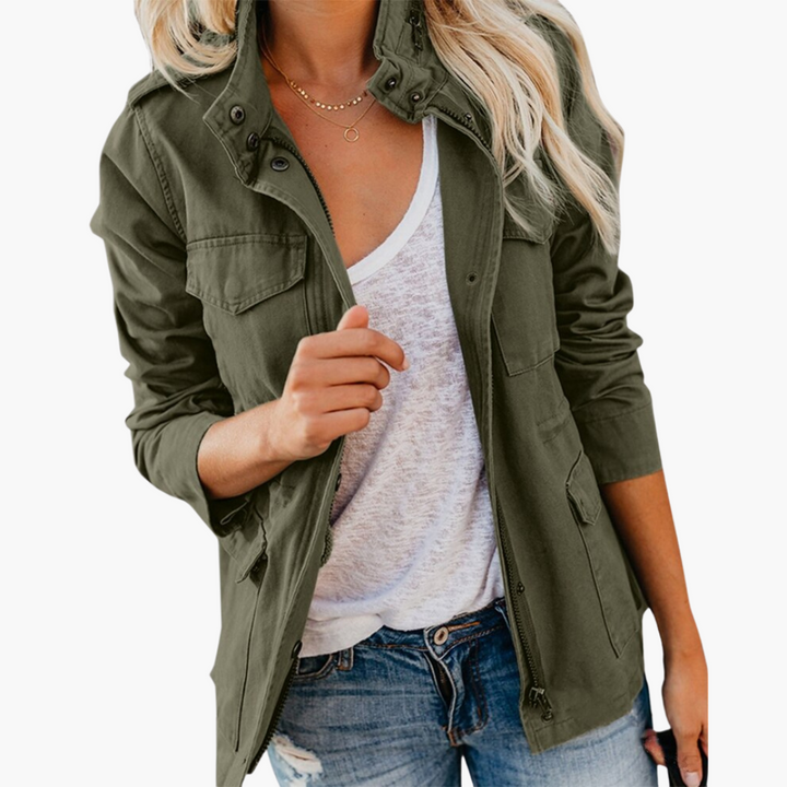 Women's Jacket - Versatile Transitional Coat with Pockets for Everyday Wear 0