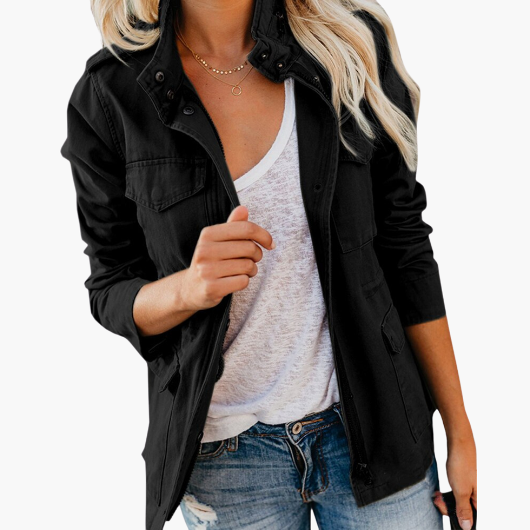 Women's Jacket - Versatile Transitional Coat with Pockets for Everyday Wear 4