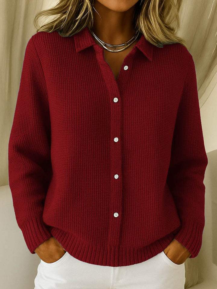Women's Long White Cardigan Sweater - Classic Knitted Button Design for Everyday Elegance 2