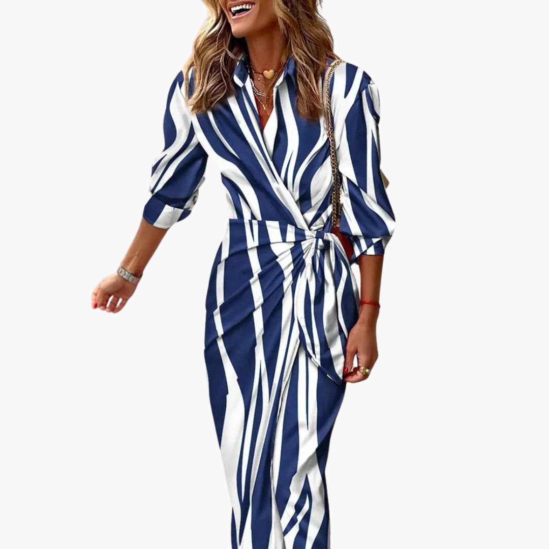 Women's Maxi Dress - Stylish Striped Summer Dress for Effortless Elegance 3
