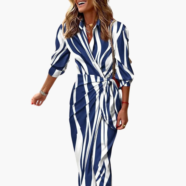 Women's Maxi Dress - Stylish Striped Summer Dress for Effortless Elegance 3