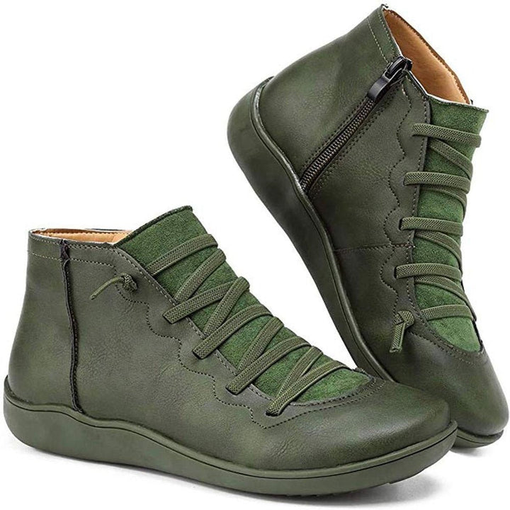 Women's Orthopedic Ankle Boots with Arch Support Lace-Up and Side Zipper 5