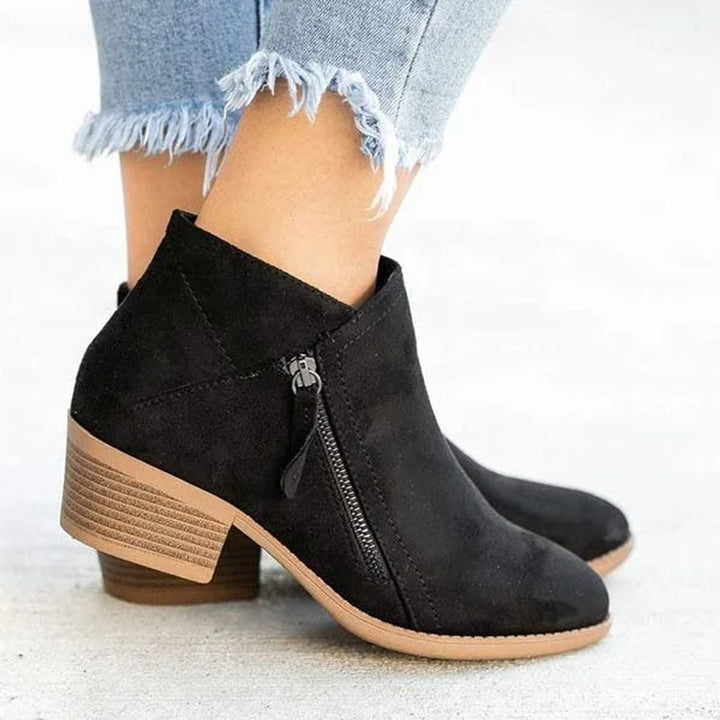Women's Orthopedic Low-Heel Side-Zip Ankle Boots with Arch Support 3