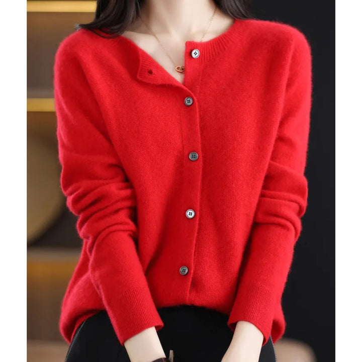 Women's Oversized Button-Front Knit Cardigan for Layering and Comfort 13