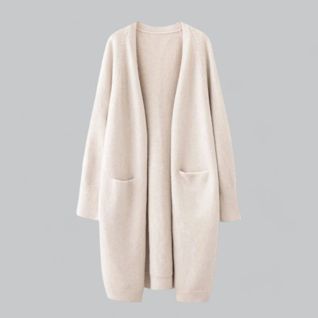 Women's Oversized Long Open-Front Knit Cardigan for Layered Casual and Office Looks 0