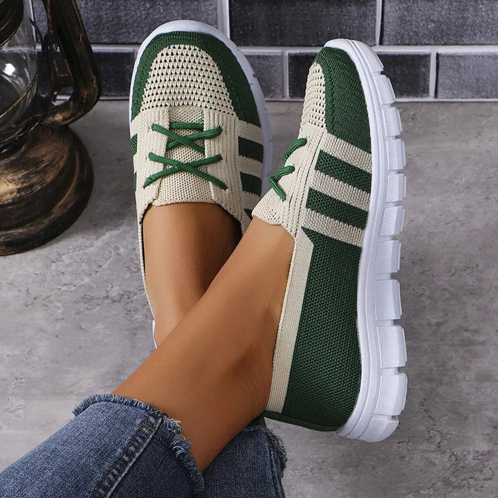 Women's Slip-On Sneakers, Breathable Knit Casual Footwear for Effortless Style and Comfort 0