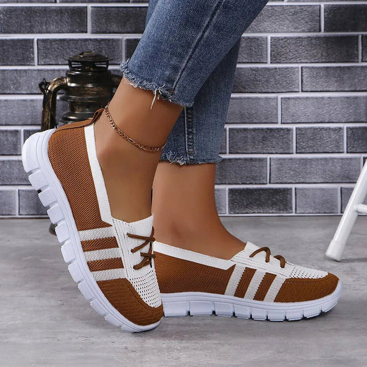 Women's Slip-On Sneakers, Breathable Knit Casual Footwear for Effortless Style and Comfort 2