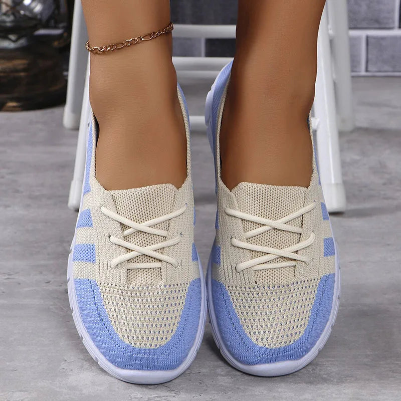 Women's Slip-On Sneakers, Breathable Knit Casual Footwear for Effortless Style and Comfort 3