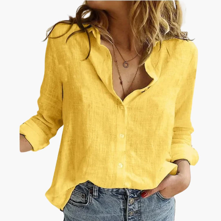 Women's Vintage Floral Long Sleeve Blouse - Elegant & Versatile Long Sleeve Tops for Every Occasion 1