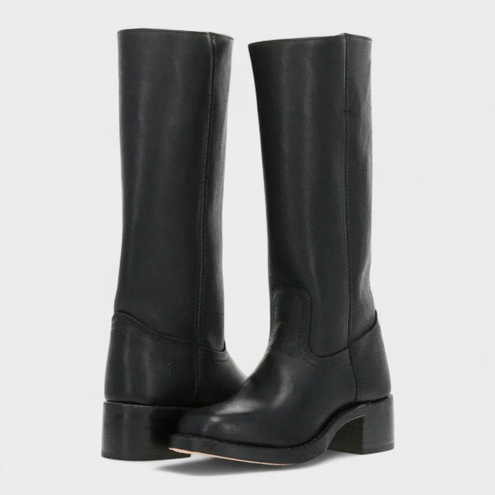 Women's Western Knee High Boots with Block Heel and Arch Support 1