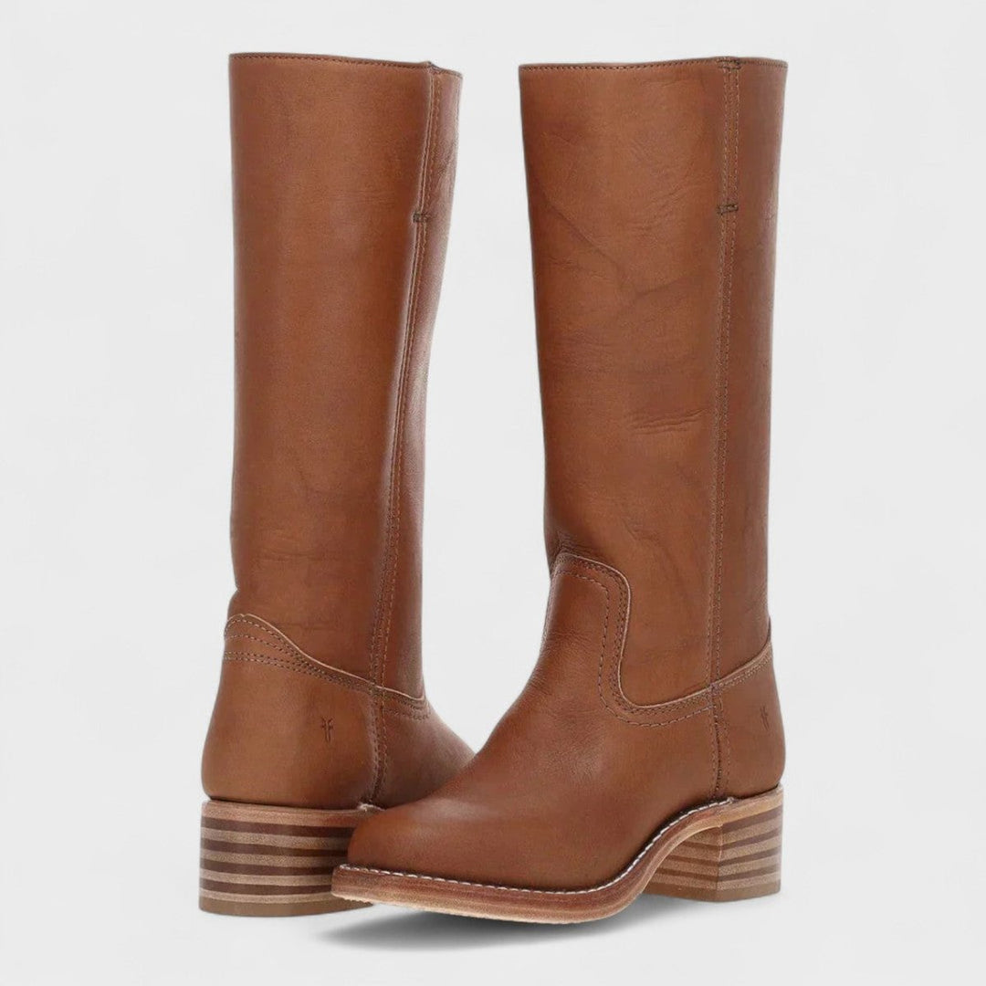 Women's Western Knee High Boots with Block Heel and Arch Support 4