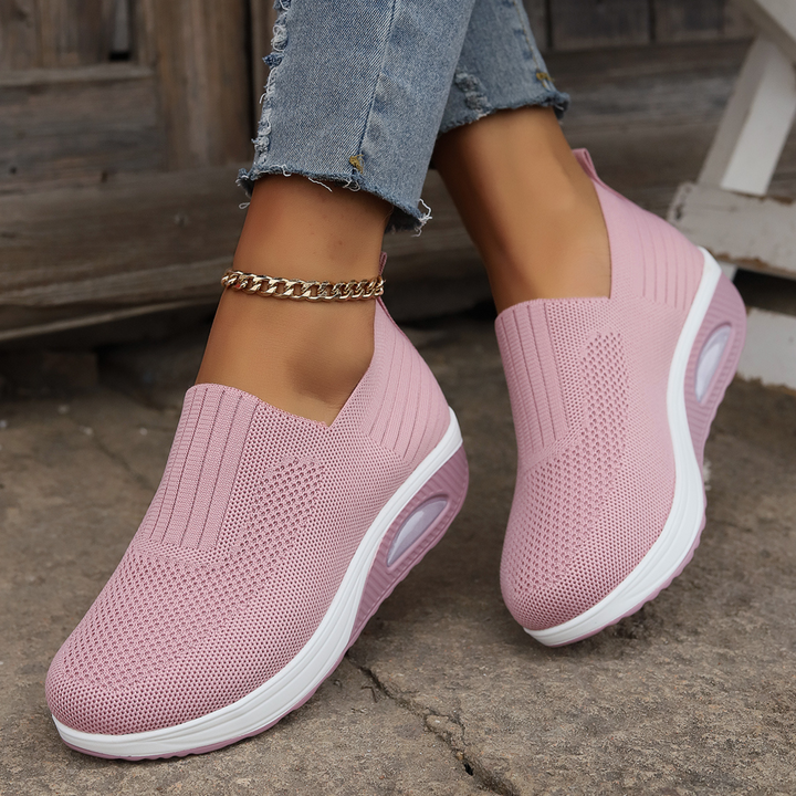 Women's White Slip-On Sneakers - Comfortable Casual Everyday Footwear 0