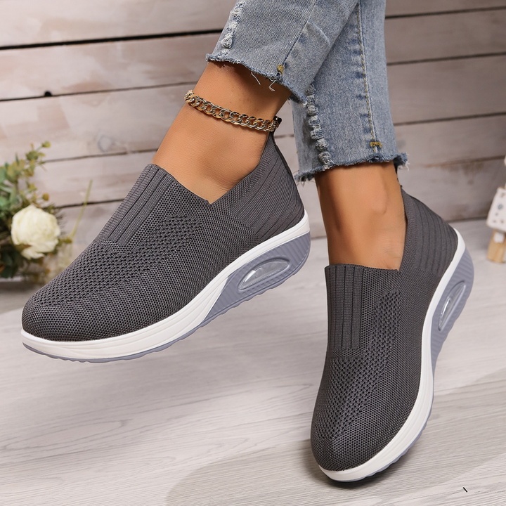 Women's White Slip-On Sneakers - Comfortable Casual Everyday Footwear 6