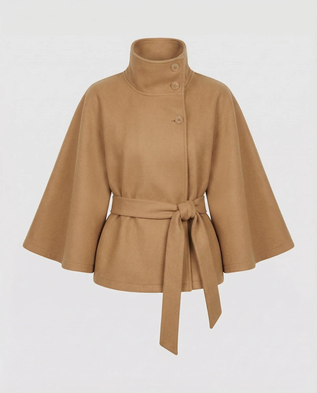 Women's cape jacket with belt 1