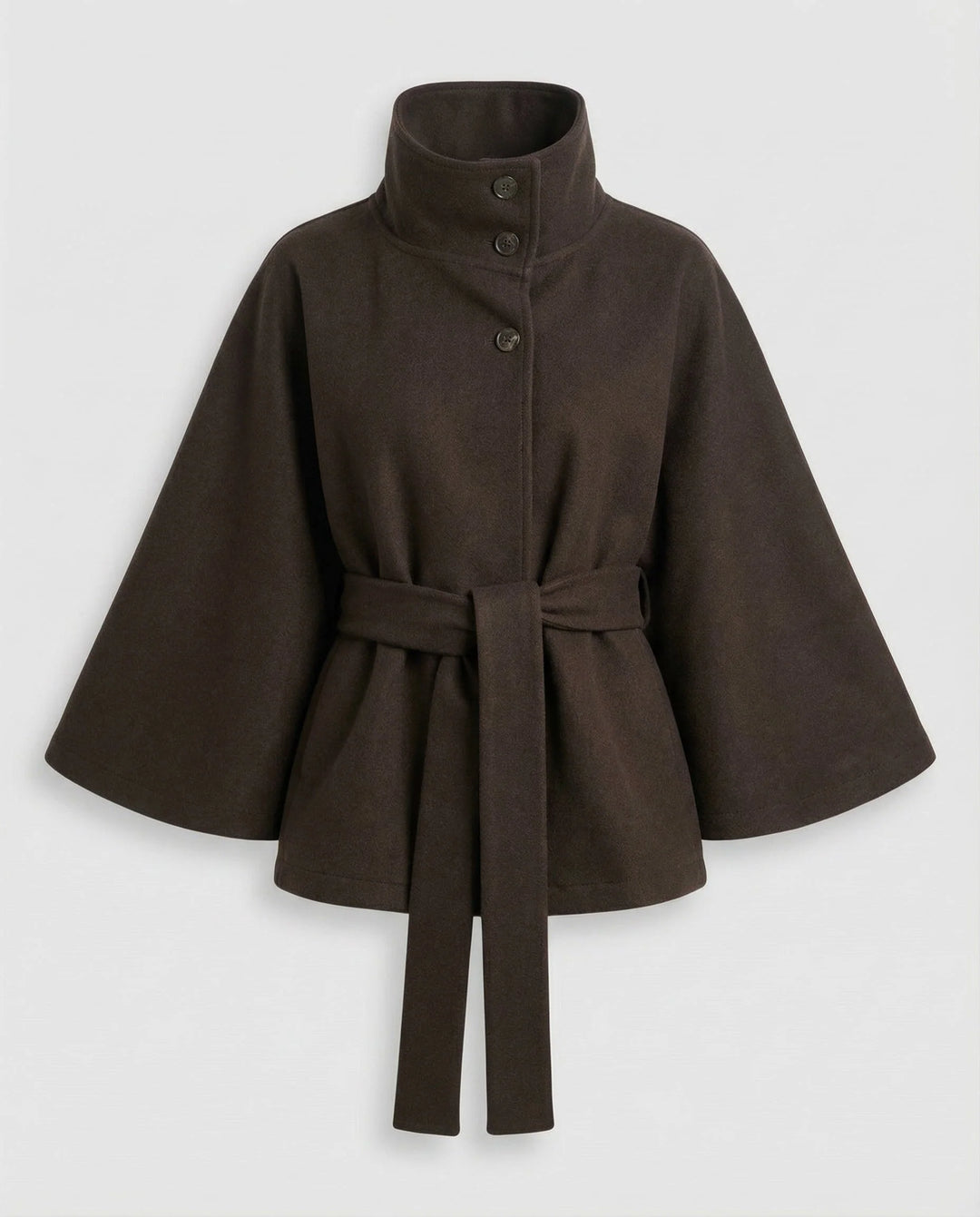 Women's cape jacket with belt 2