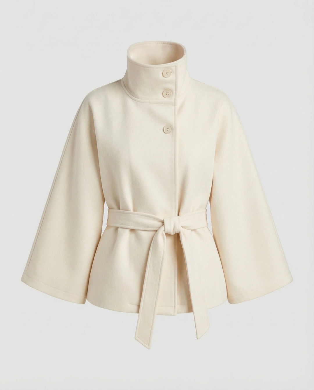 Women's cape jacket with belt 3