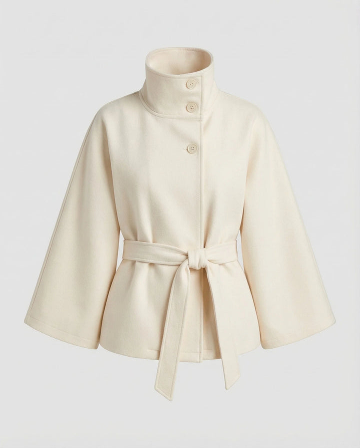 Women's cape jacket with belt 3