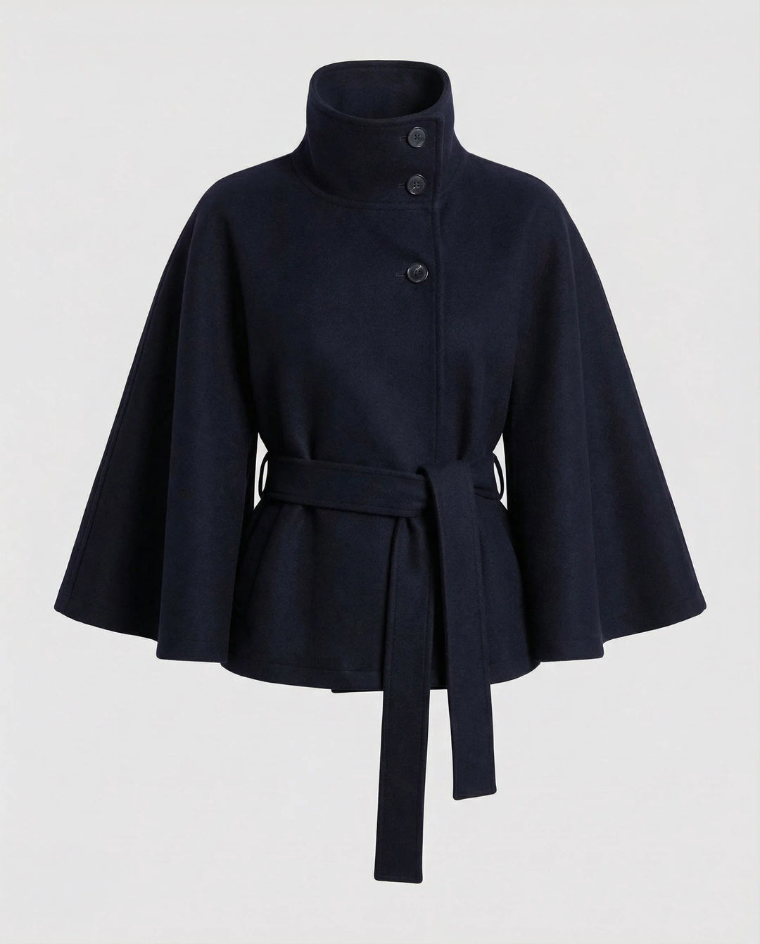 Women's cape jacket with belt 4