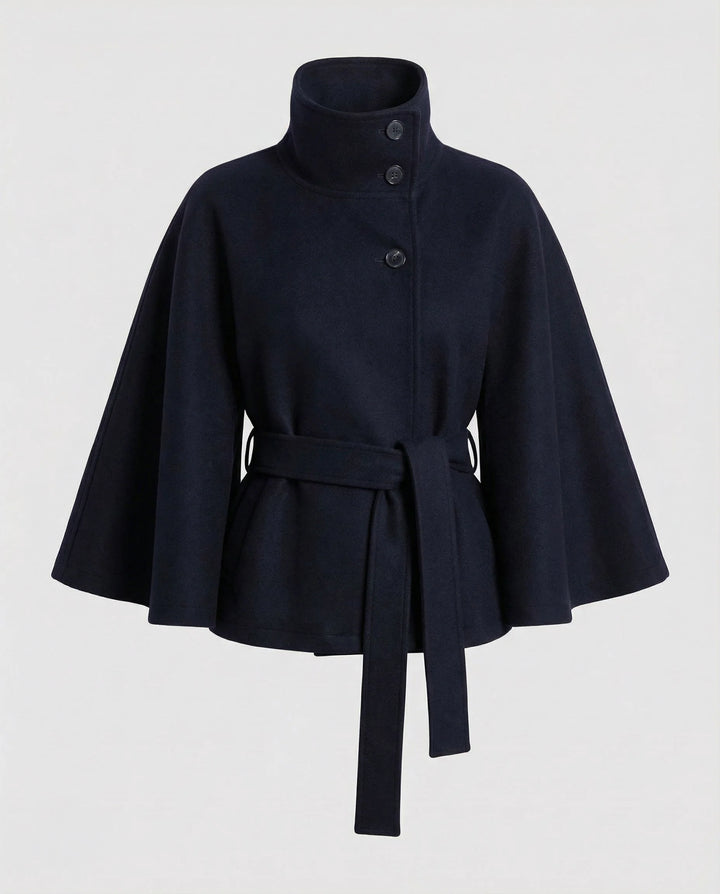 Women's cape jacket with belt 4