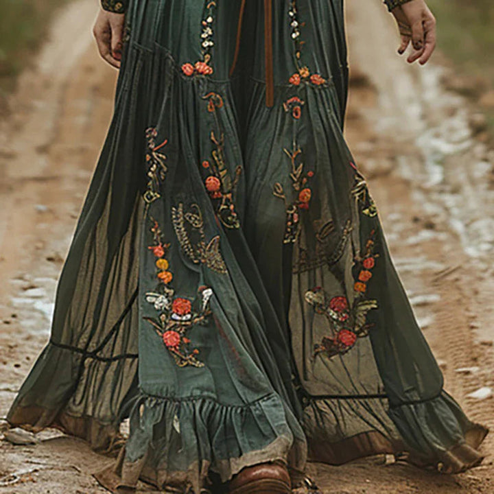 Womens Summer Dress - Bohemian Floral Maxi Dress for Effortless Style and Elegant Gatherings 2