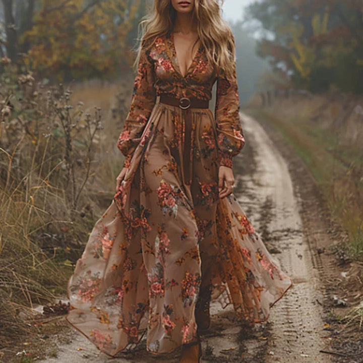Womens Summer Dress - Bohemian Floral Maxi Dress for Effortless Style and Elegant Gatherings 3