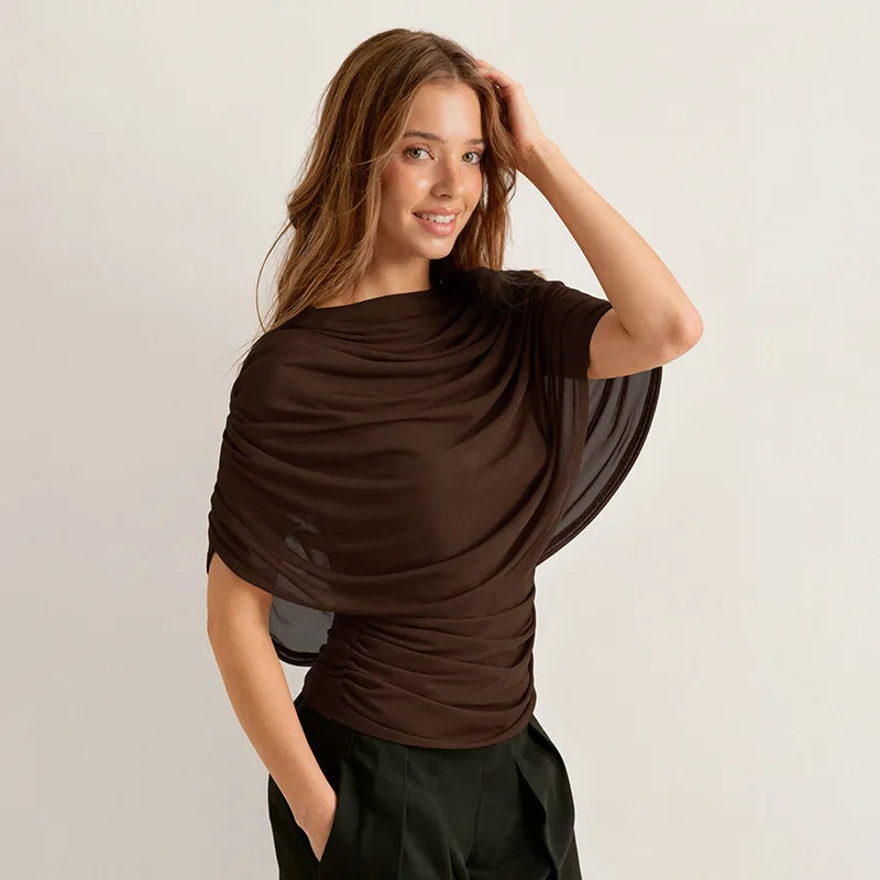 Y2K Top with gathers and draping 1