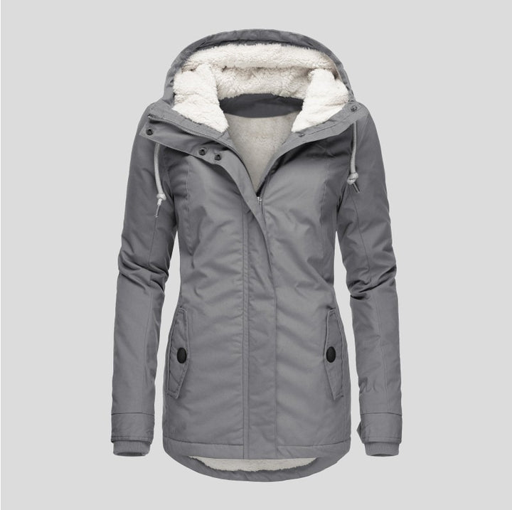 Frieda | Women's Fleece-Lined Waterproof Hooded Jacket with Zip