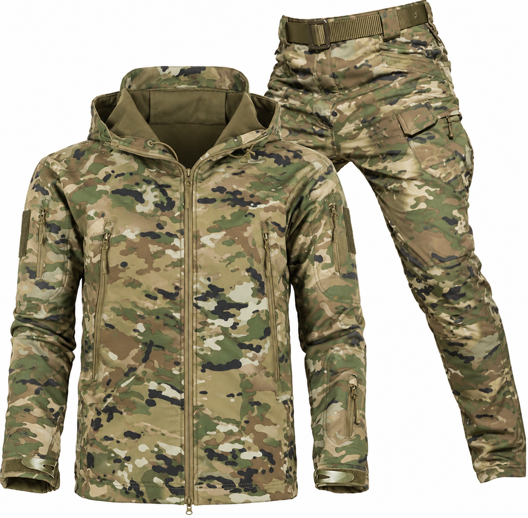 Men's Waterproof Outdoor Set, Fleece-Lined Jacket and Pants