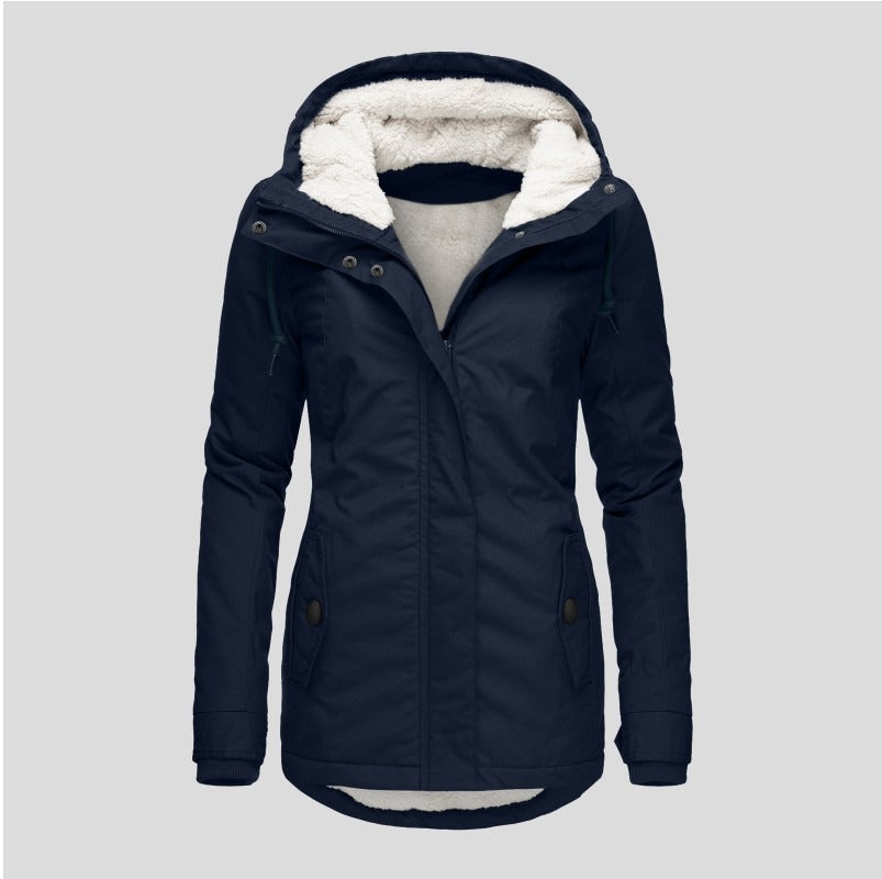 Frieda | Women's Fleece-Lined Waterproof Hooded Jacket with Zip