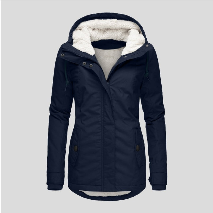 Frieda | Women's Fleece-Lined Waterproof Hooded Jacket with Zip